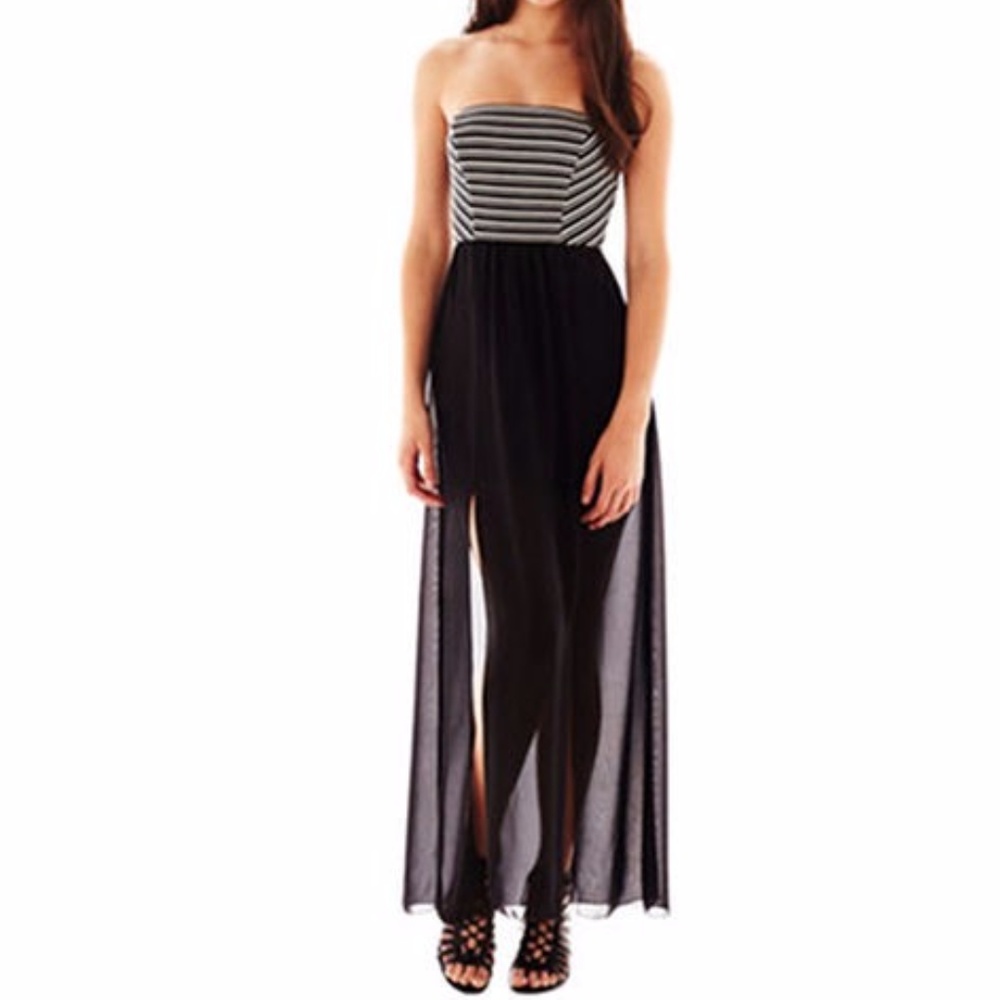 Speechless Striped Strapless Maxi Dress M, L, XL